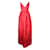 Temperley London - Robe longue rouge à col licou  ref.1286498