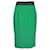 DOLCE & GABBANA Jupe crayon verte avec bande festonnée Viscose  ref.1286501