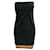 Donna Karan Black Elastic Dress Bronze Silk  ref.1286536