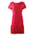 Vestido rojo de campana de Alberta Ferretti Roja Lana  ref.1286562