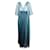 Vestido largo Dior azul fluido de seda bicolor Primavera - 2021 Listo para usar  ref.1286590