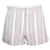 Pantalones cortos Dior de algodón y seda a rayas color crema y marrón Crudo  ref.1286594