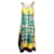 Vestido de seda com estampa colorida Tsumori Chisato - Alças de crocodilo Multicor Algodão Raio  ref.1286615