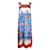 Vestido de seda con estampado colorido Tsumori Chisato - Tirantes de cocodrilo Multicolor  ref.1286617