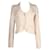 La Perla Beige/ Cream Elegant Blazer with Black Details Silk Cotton Wool  ref.1286634
