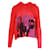 Autre Marque Emporio Armani Red Hooded Sweater with Purple Emporio Logo Cotton Polyester  ref.1286637
