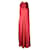 Autre Marque Vestido maxi de seda vermelha de designer contemporâneo Vermelho  ref.1286640