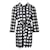 Autre Marque Contemporary Designer Check Pattern Trench Coat Black Polyester  ref.1286643