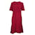Stella Mc Cartney Stella Mccartney Dark Fuchsia Short Sleeve Dress Fuschia Viscose Elastane Acetate  ref.1286648