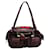 CHLOÉ Vintage Burgundy Handbag With Red Plastic Top Handles Dark red Leather  ref.1286655