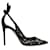 Autre Marque Zapatos de tacón de encaje negros de diseñador contemporáneo con lazo en la parte posterior Suecia Cuero  ref.1286678