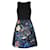 Alice + Olivia Black/ Marineblaues bedrucktes Kleid Mehrfarben Polyester  ref.1286684