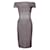 Herve Leger Dark Grey Bandage Dress with Scoop Neck Suede Nylon Rayon  ref.1286706