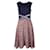 Diane Von Furstenberg Blue, Red & White Sleeveless Dress Viscose  ref.1286715