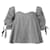 Autre Marque Top de guingão preto e branco de designer contemporâneo com ombros largos Algodão  ref.1286723