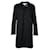 Jaqueta longa de lã preta Comme Des Garcons com acabamento em veludo Preto  ref.1286732
