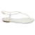 Rene Caovilla White Flat Thong Sandals with Rhinestones Leather  ref.1286747