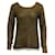 Suéter de malha marrom e dourado Diane Von Furstenberg Lã Viscose  ref.1286752