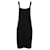 Autre Marque Vestido midi con tiras negro de diseñador contemporáneo  ref.1286765