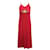 Reformation - Robe longue rouge avec broderie  ref.1286839