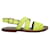 Marni – Braune Sandalen mit gelben Riemen aus Kalbshaar Leder  ref.1286850