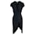 Vestido negro cruzado a media pierna con flecos de Reformation Rayo  ref.1286858