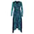 Ganni, langes Kleid mit blauem Aufdruck Polyamid  ref.1286864