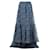 Erdem – Blauer Maxirock aus Jacquard mit Blumenmuster Seide Polyester Polyamid  ref.1286898