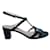 Autre Marque Zeitgenössische Designer-Sandalen aus schwarzem Lackleder  ref.1286922