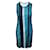 Blaues gestreiftes Etuikleid von Balenciaga Seide Baumwolle Polyamid Triacetat  ref.1286933