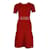 Sandro Mini vestido rojo Roja Viscosa Elastano Poliamida  ref.1286938