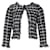 Classique Chanel Veste en tweed et dentelle noire et blanche Soie Coton Viscose Polyamide  ref.1286957