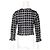 Timeless Chanel Giacca in tweed e pizzo bianco e nero - vista 3