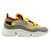 Chloé Chloe Burgundy, Yellow, Grey Sneakers Multiple colors Leather Rubber  ref.1287012