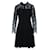 Autre Marque Vestido de renda preto de manga comprida de designer contemporâneo Algodão Viscose Nylon  ref.1287042