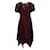Diane Von Furstenberg Katherine Merlot & Black Velvet Wrap Dress Soie Viscose Bordeaux  ref.1287049