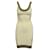 Herve Leger Cream & Taupe Bandage Dress Suede Nylon Rayon  ref.1287094