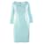 Autre Marque ANTONIO BERARDI Turquoise Midi Dress Elastane Rayon Acetate  ref.1287133