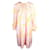 Autre Marque DESIGNER CONTEMPORÂNEO Vestido de seda com estampa rosa pastel  ref.1287136