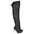 ALICE + OLIVIA Black Thigh High Gold Accent Boots Suede  ref.1287144