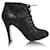 CHANEL Black Ankle Boots with Pearls Leather  ref.1287145