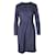 Autre Marque ZEITGENÖSSISCHES DESIGNER-Kleid in Marineblau mit tiefem V-Ausschnitt Baumwolle  ref.1287149