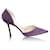 JIMMY CHOO Zapatos de salón en punta de satén con aberturas Púrpura  ref.1287159