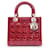 Dior Vernis Cannage Lady Sac Moyen Rouge  ref.1287230