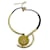 Marni Gold, Senffarbene und schwarze Halskette mit Harzkugel Golden Metall  ref.1287238