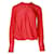 Autre Marque Top a maniche lunghe in seta rossa di design contemporaneo Rosso  ref.1287244