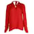 Autre Marque Contemporary Designer Bcbg Lipstick Red Bellona Silk Shirt  ref.1287251