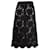 DOLCE & GABBANA Black Lace Midi Pencil Skirt with Beige Lining Cotton Polyester Polyamide  ref.1287307