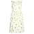 Autre Marque ZEITGENÖSSISCHES DESIGNER-Kleid mit Gänseblümchen-Print Weiß Baumwolle Elasthan  ref.1287394
