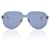 Séisme de couleur Dior 1 Lunettes de soleil Or blanc Bleu  ref.1287429